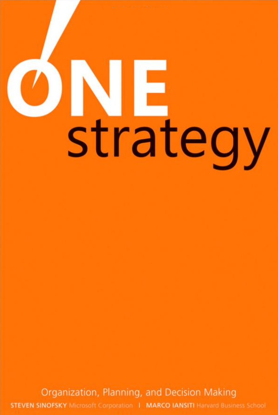 book cover: One strategy